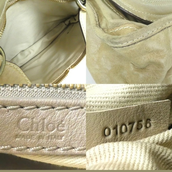 AUTHENTIC CHLOE 010756 BAY HANDBAG LEATHER TAN. - Picture 6 of 8